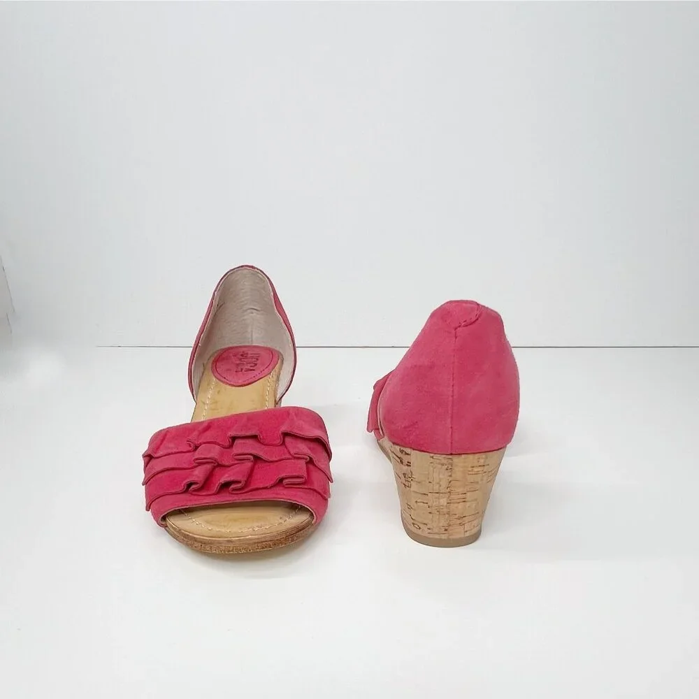 LUCCA LANE‎ Saddie Wedge Pink Sandals 8